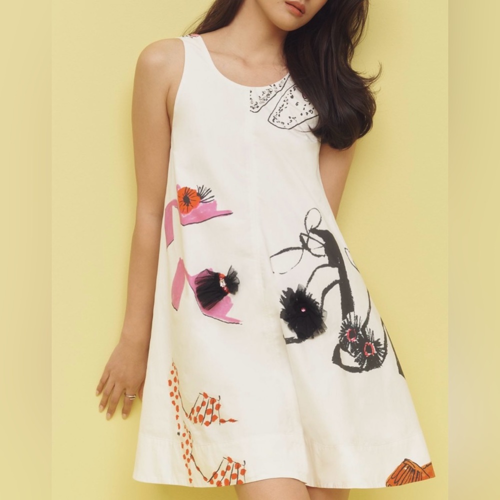Anthropologie shoe White Mini Dress